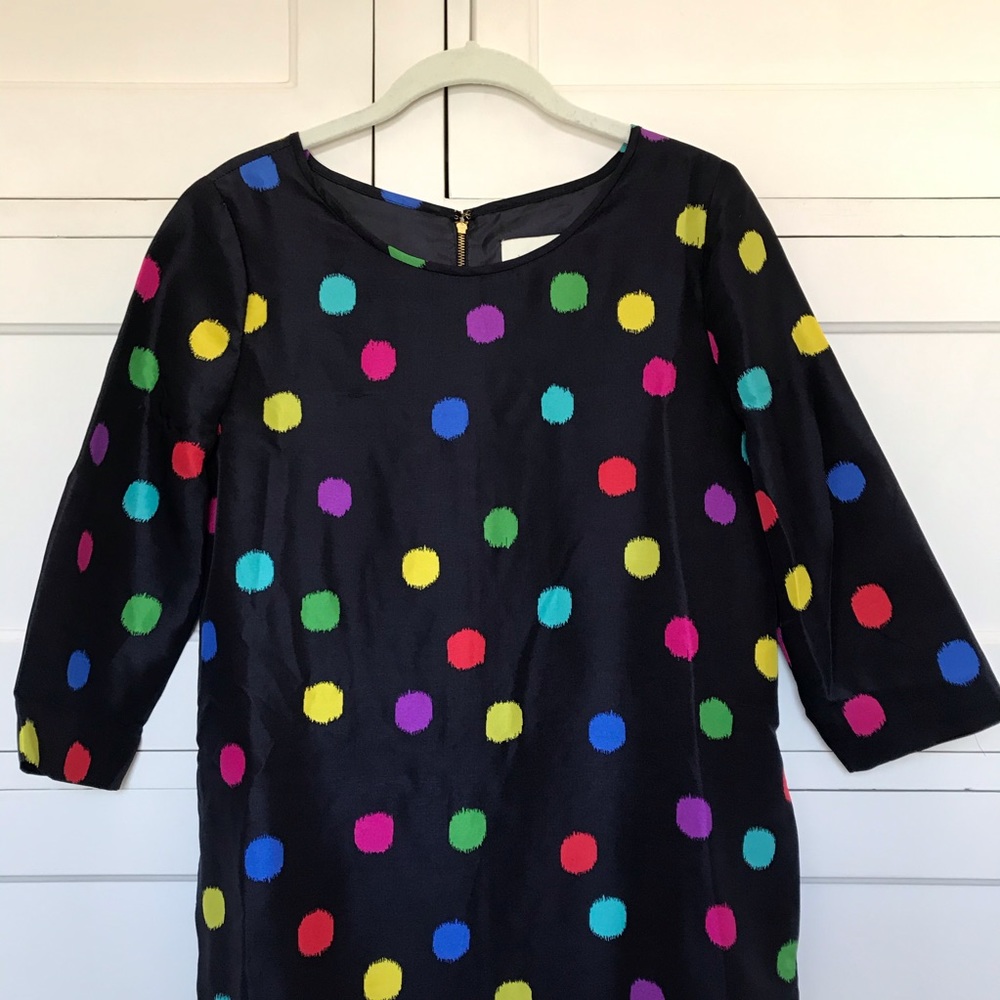 KATE SPADE Silk Belina Polka Dot Shift Dress 4 - Picture 8 of 16